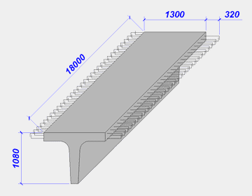 Балки пролётного строения: Балка железобетонная с ненапрягаемой арматурой длиной 18 метров для пролётных строений